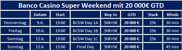 GER SW Schedule