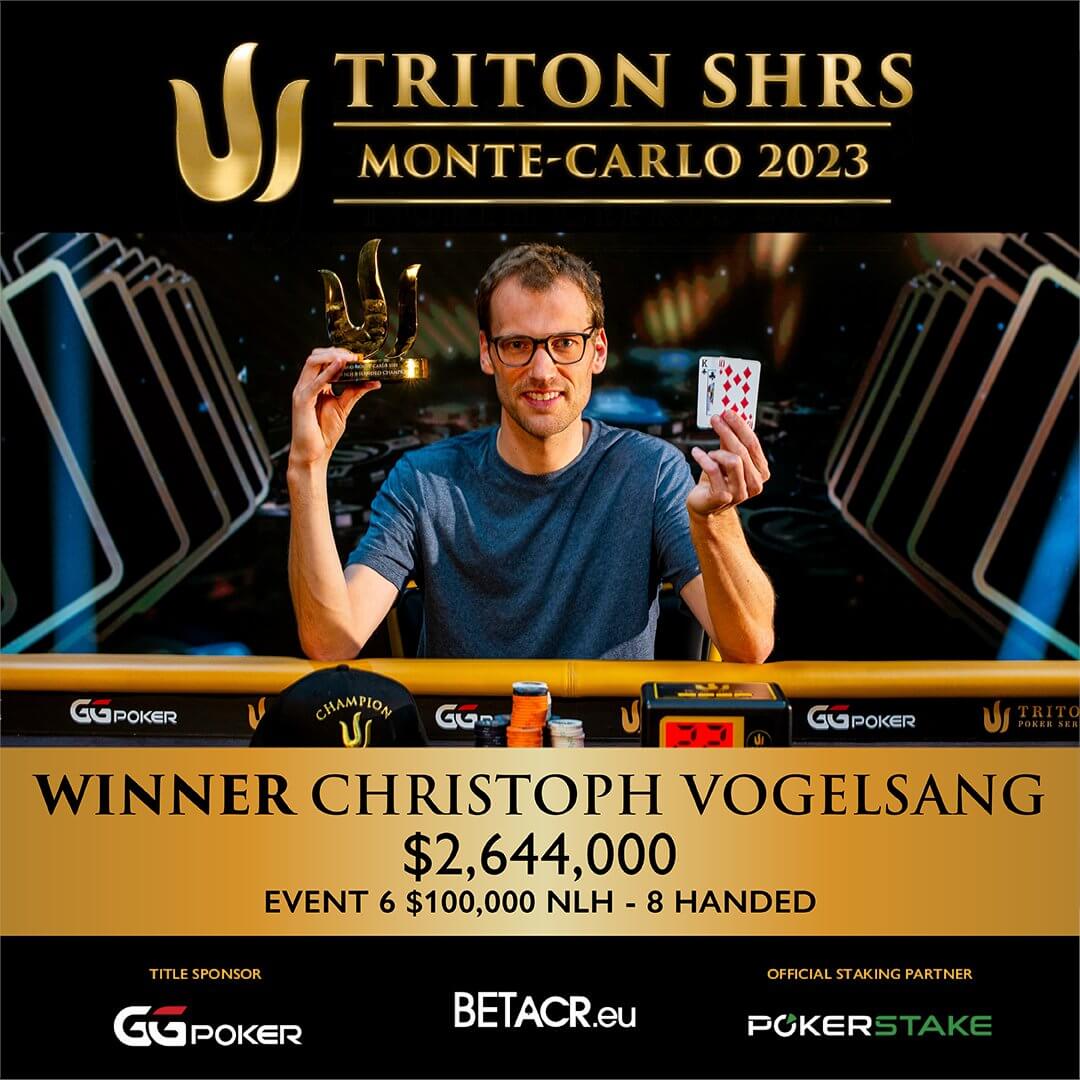 Christoph Vogelsang, $100k Event Triton SHRS Monte-Carlo 2023