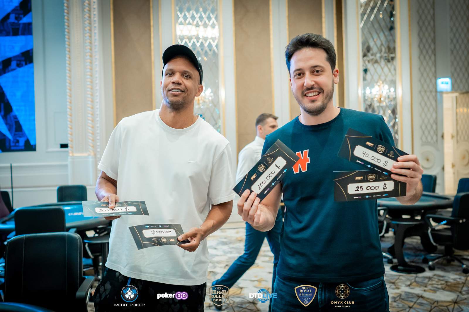 Phil Ivey and Adrian Mateos at SHRB Series 2024